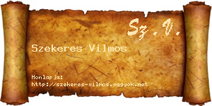 Szekeres Vilmos névjegykártya